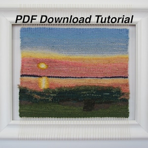 Tapestry Art Loom Weaving Instructions, Easy Beginner Handweaving Tutorial, How To Weave on an Upcycled Recycled Picture Frame, PDF Download