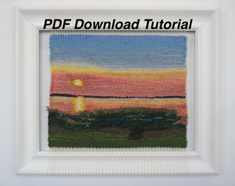 Tapestry Art Loom Weaving Instructions, Easy Beginner Handweaving Tutorial, How To Weave with Upcycled Recycled Picture Frames, PDF Download