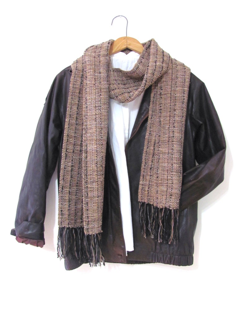 Mens Fall Winter Scarf Artisan Handmade Hand Woven Rustic Etsy New