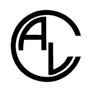 Black and white signature monogram logo with the letters "A" and "L" overlapping inside a "C" for Amy C Lund, ACL Handweaver Studio & Gallery.
