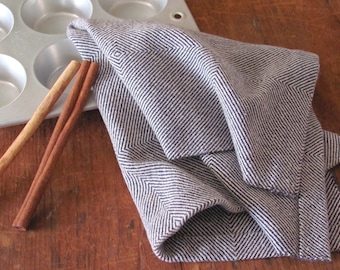 Etsy's Pick! Kitchen Dish Hand Towel, Artisan Handmade Hand Woven Navy Blue & White Cotton, Chef Cook, Home Baking Cooking, Gourmet Tea Gift