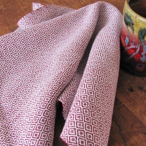 Burgundy Red Kitchen Dish Towel, Handmade Artisan Hand Woven Cotton Eco Cookware, Kitchenware, Gourmet Cook, Chef, Home Baking, Cooking Gift image 6