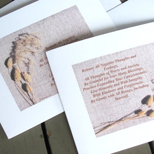 Cartes de citation d'art de méditation zen sérénité Reiki yoga, notes PDF imprimables en téléchargement numérique pour la pleine conscience spirituelle et la gratitude, lot de 2