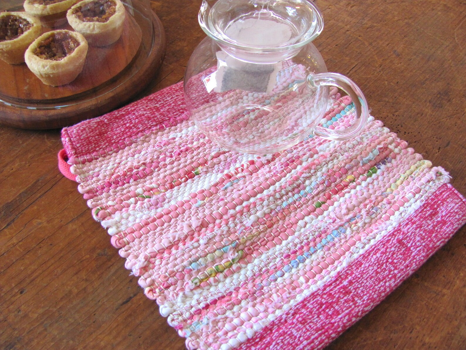 Modern Pink Cotton Kitchen Pot Holder Handmade Woven Eco Etsy