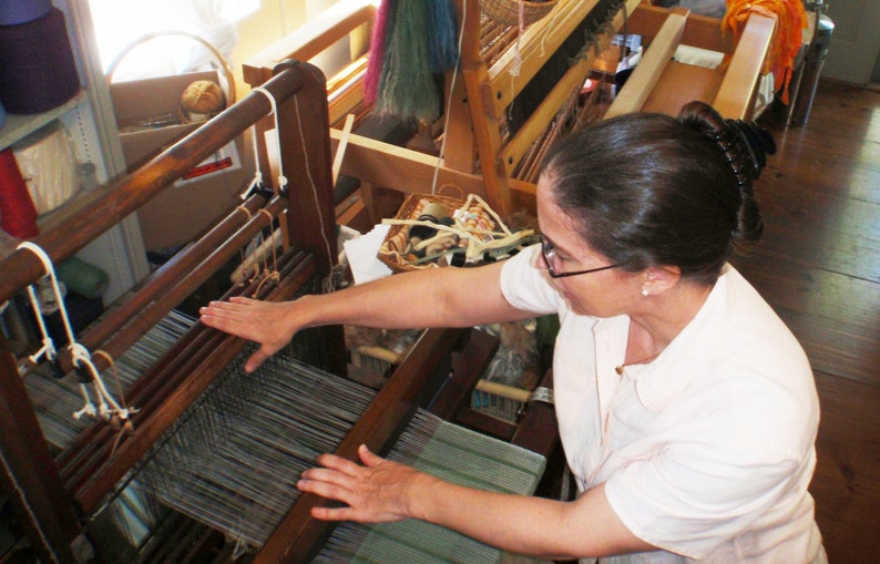 Table or Floor Loom Weaving Instructions, Easy How To Set Up Warp Threads Tutorial for Beginner Handweaving, 4H Harness Shaft Download PDF image 7