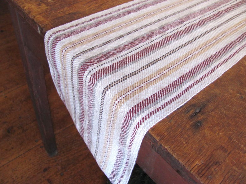 Cranberry Red Table Runner Long Narrow Table Runner Artisan Etsy