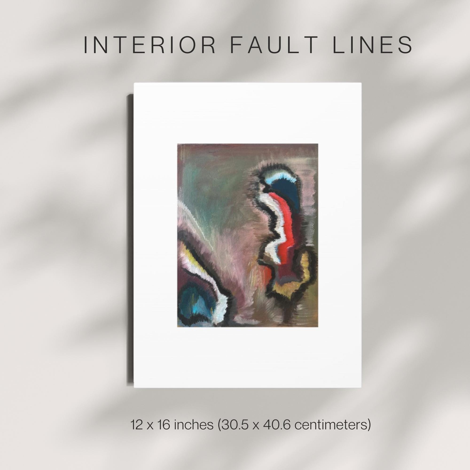 抽象的な感情的なアートプリント：モダンでミニマリストなキャンバス壁装飾