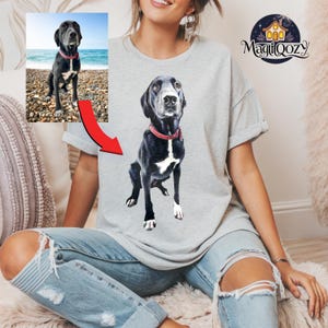 Dog Face Shirt – Custom Pet Photo Gift T Shirt - Loved one portrait