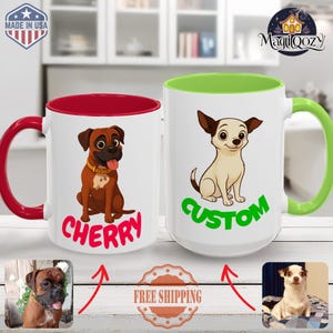 Custom Cartoon Dog Mug – Joyful Gift for Dog Moms, Grandkids & Pet-Loving Folks