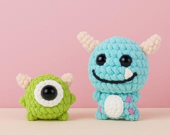 Mönsterpaket med virkad monster – udda amigurumi-leksaker, syfri virkmönster för babykyckling i PDF-format, syfri amigurumi-mönster, amigurumi-mönster
