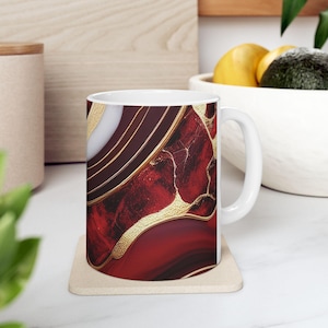 Marbled Ceramic Coffee Mug: Elegant Drinkware, Gift for Coffee Lovers