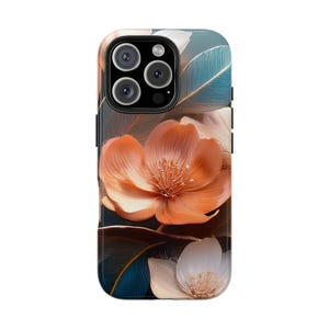 Elegant Floral Tough Phone Cases, Durable Phone Cover, Gift for Flower Lovers, Stylish Protection for Spring, Mother&#39;s Day Gift
