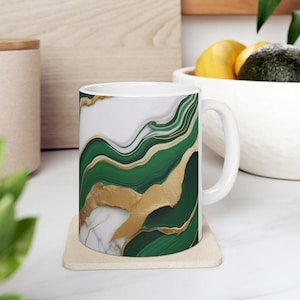 Marble Ceramic Mug: Elegant Coffee & Tea Drinkware