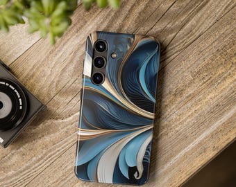 Abstract Wave Tough Phone Case: Stylish Protective Accessory