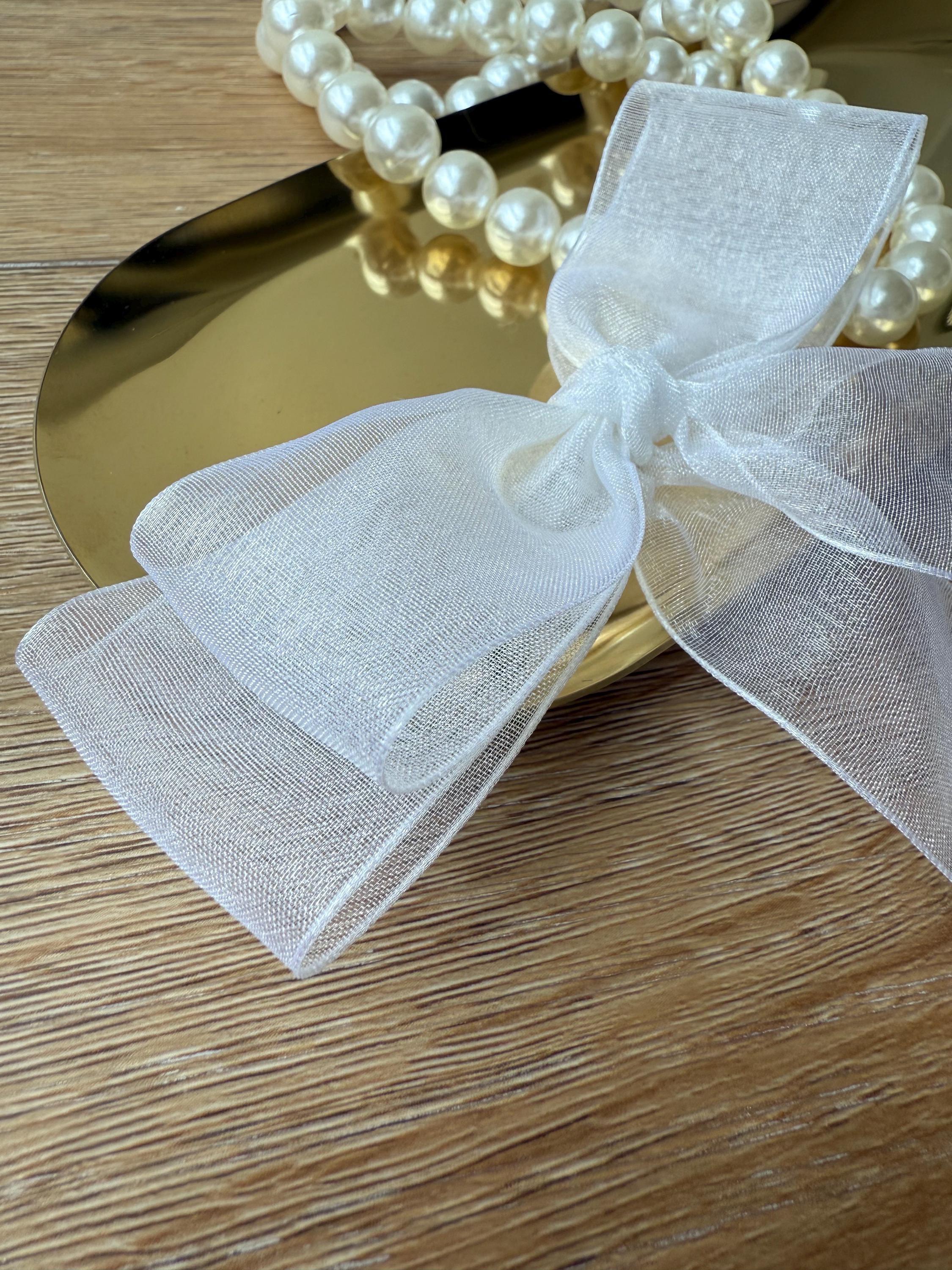 Decorazioni Matrimonio Natale Nastro In Organza Trasparente Rosso, 3.8 Cm X 45 M - Per Regali, Matrimoni, Decorazioni Natalizie Nastro Chiffon Per