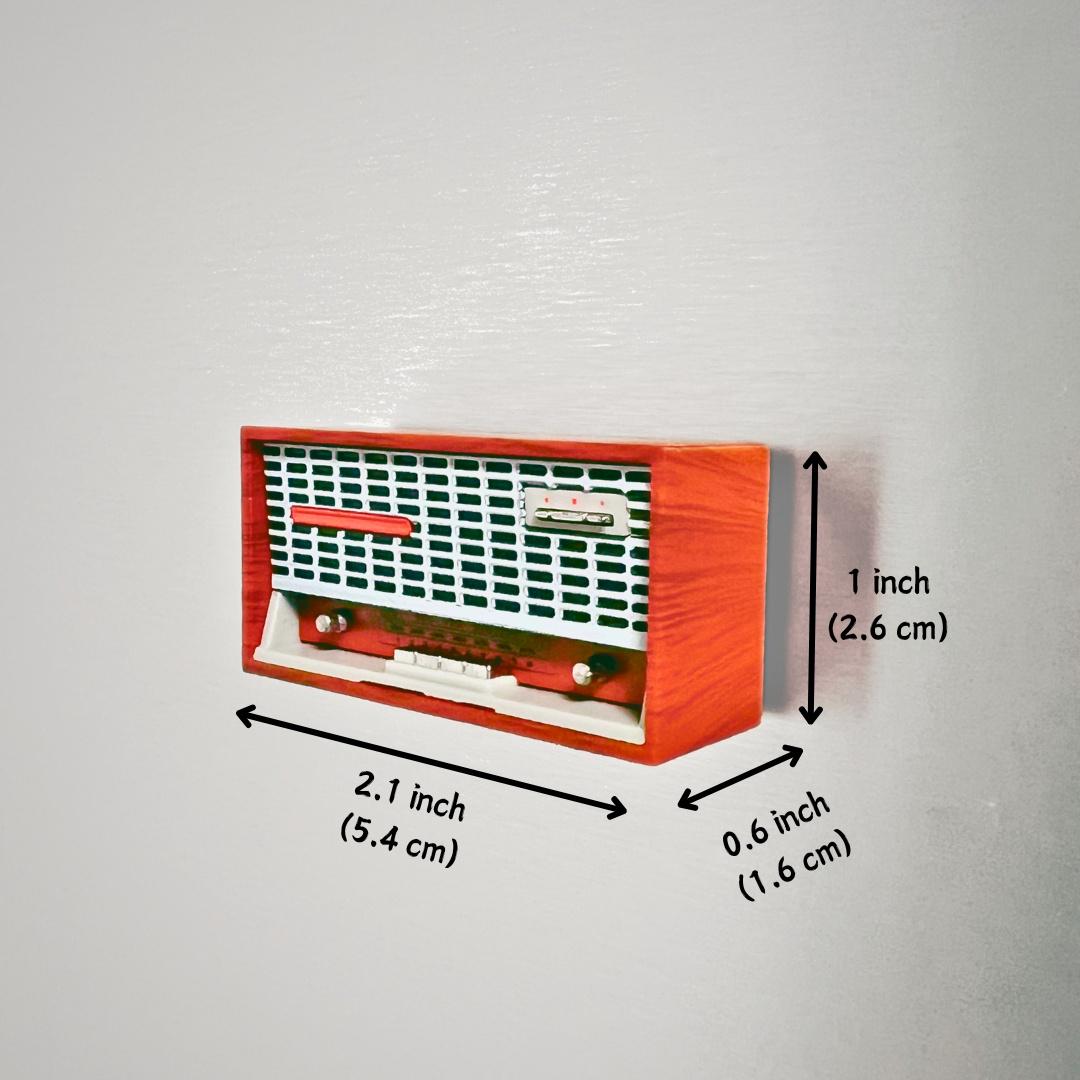 Mini Retro Radio Fridge Magnet – 3D Vintage Wooden Style – Unique Gift ...