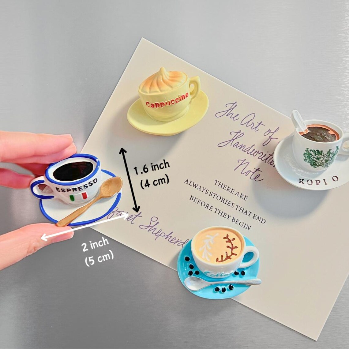Mini Coffee Cup Fridge Magnet – Vintage Style Aesthetic Kitchen Decor ...