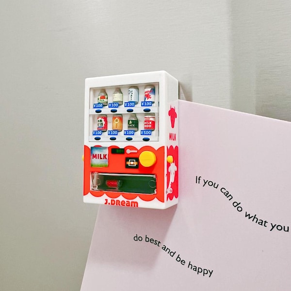 Mini Vending Machine Fridge Magnet, Cute Retro Kitchen Decor, Fun Gift for Collectors and Soda Lovers