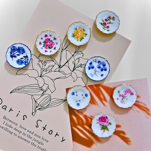 Mini Vintage Style Plate Kühlschrankmagnete - Retro Keramik Style - Einzigartiges Geschenk für Sie, Muttertag, Geburtstag, Küchendeko oder Einweihungsparty