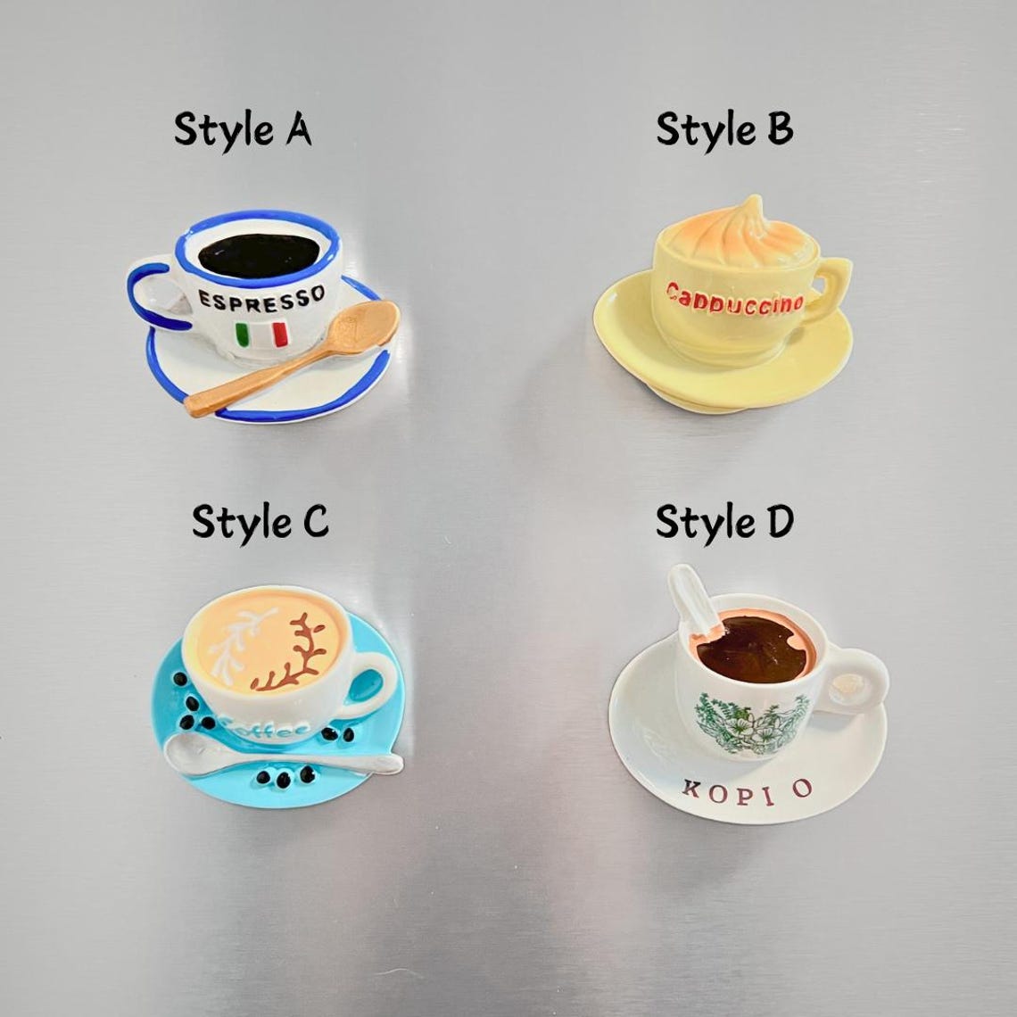 Mini Coffee Cup Fridge Magnet – Vintage Style Aesthetic Kitchen Decor ...