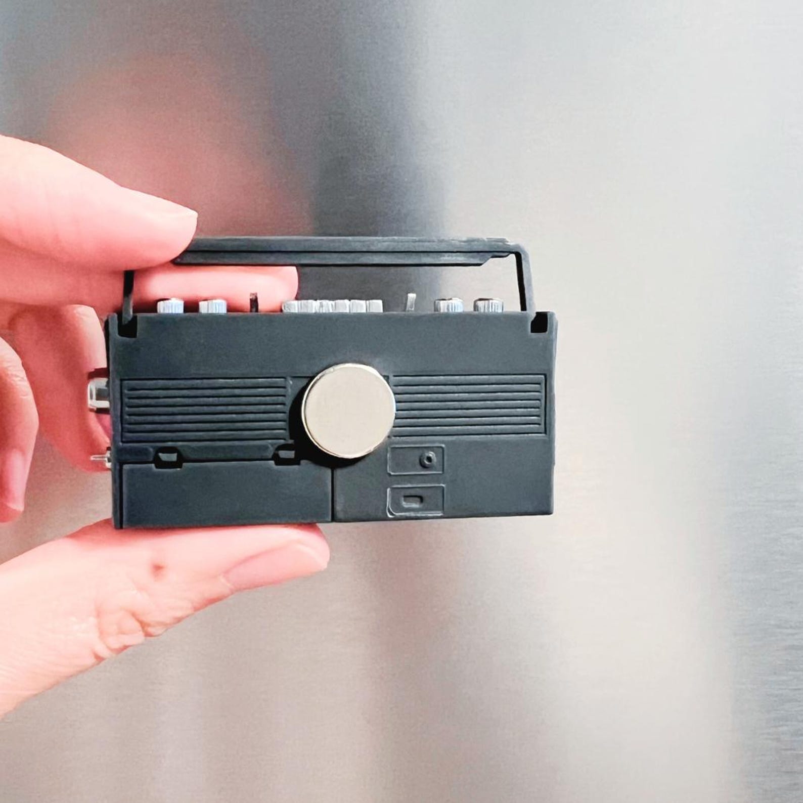 Retro Mini Tape Player Fridge Magnet – 3D Vintage Style Cassette ...