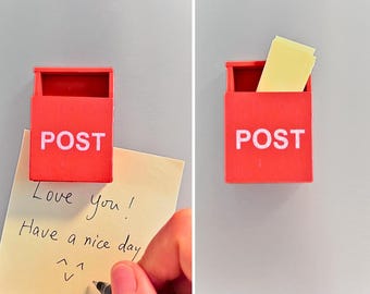 Mini Retro Mailbox Fridge Magnet – Cute Vintage Style Post Box Decor – Fun Gift for Note Lovers, Office, Housewarming, Birthday