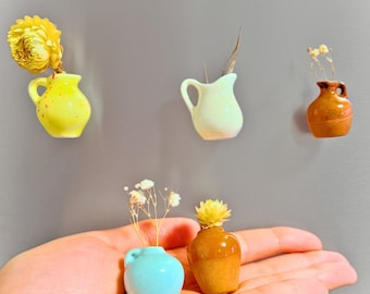 Mini Ceramic Vase Fridge Magnets – Aesthetic Japanese Style-Mother's Day Gift, Housewarming, Pet Lover, Spring Home Decor