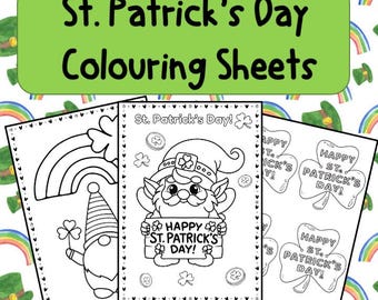 St. Patrick's Day Coloring Pages, Irish Activity Sheets (Digital Download)
