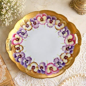 ドレスデン 花柄プレート Dresden Hand Painted Plate - Etsy