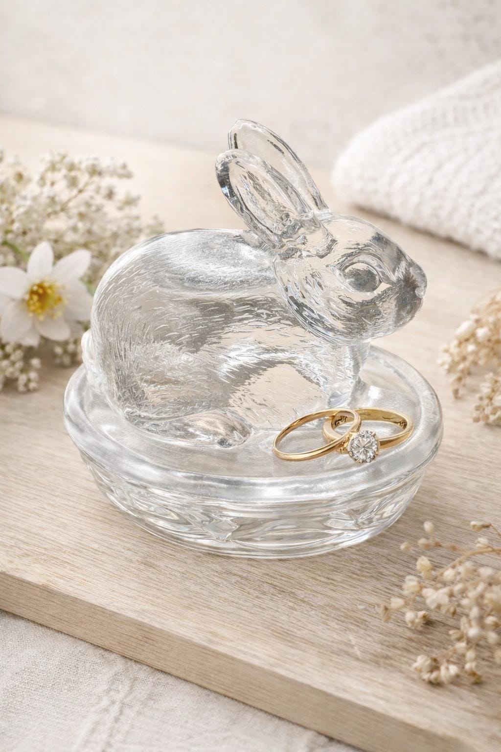 Glass Rabbit on Nest - Etsy