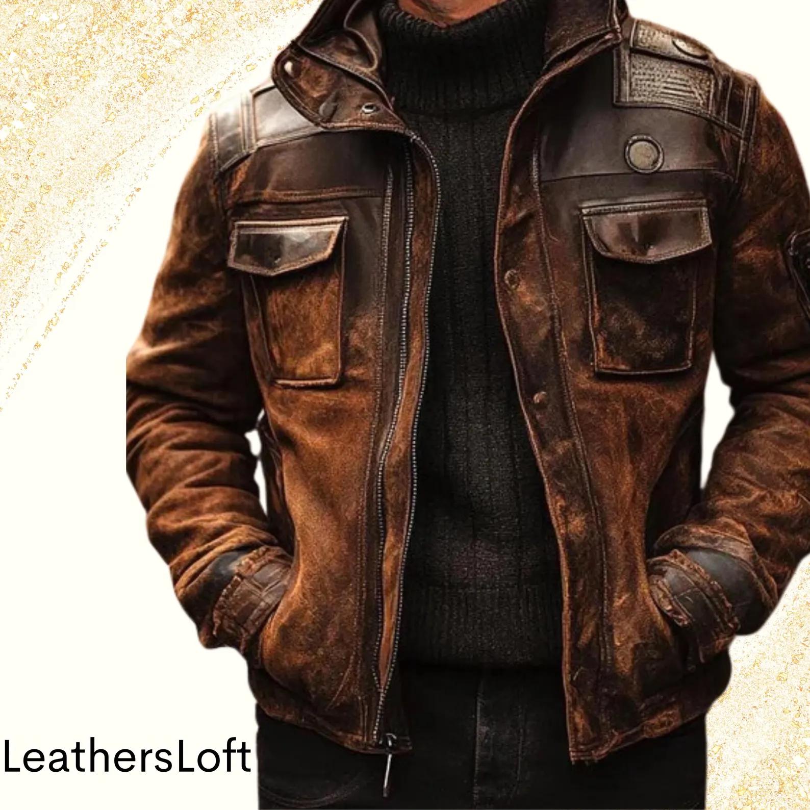 ジャケット・アウター Vintage Real Sheep Lether Jacket Womens Jacket Real Sheepskin Leather Moto Biker Coat Vintage