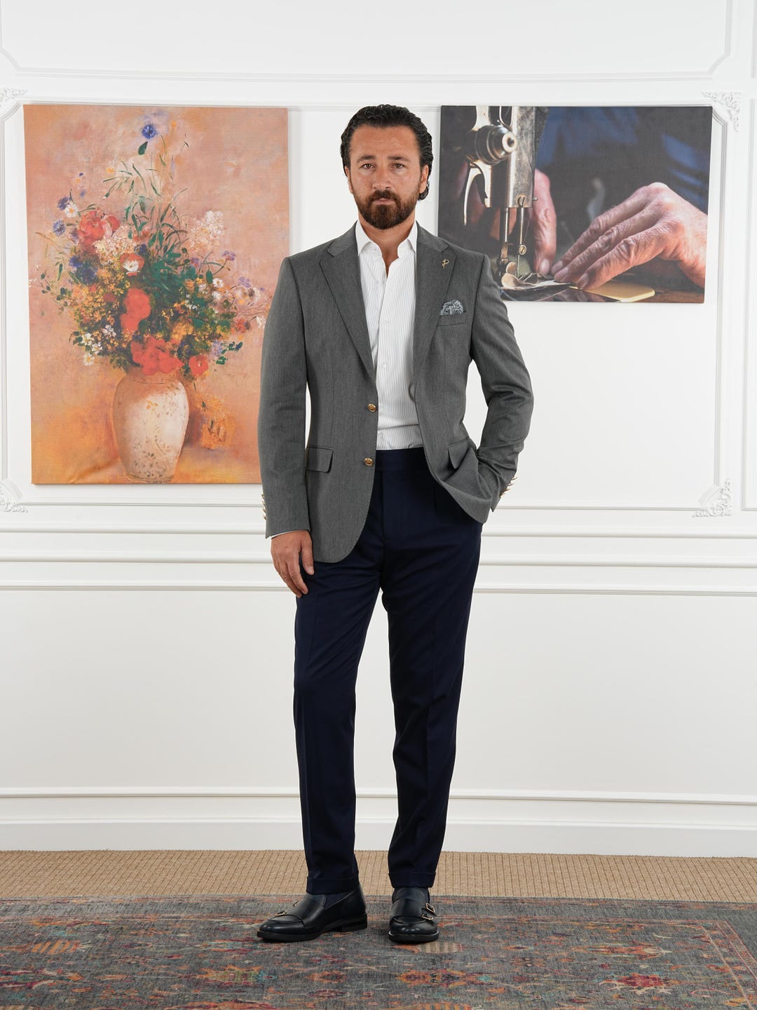 blazer formal dress for men Gray Blazer: Slim Fit Jacket from Parez Suits casual blazer for men