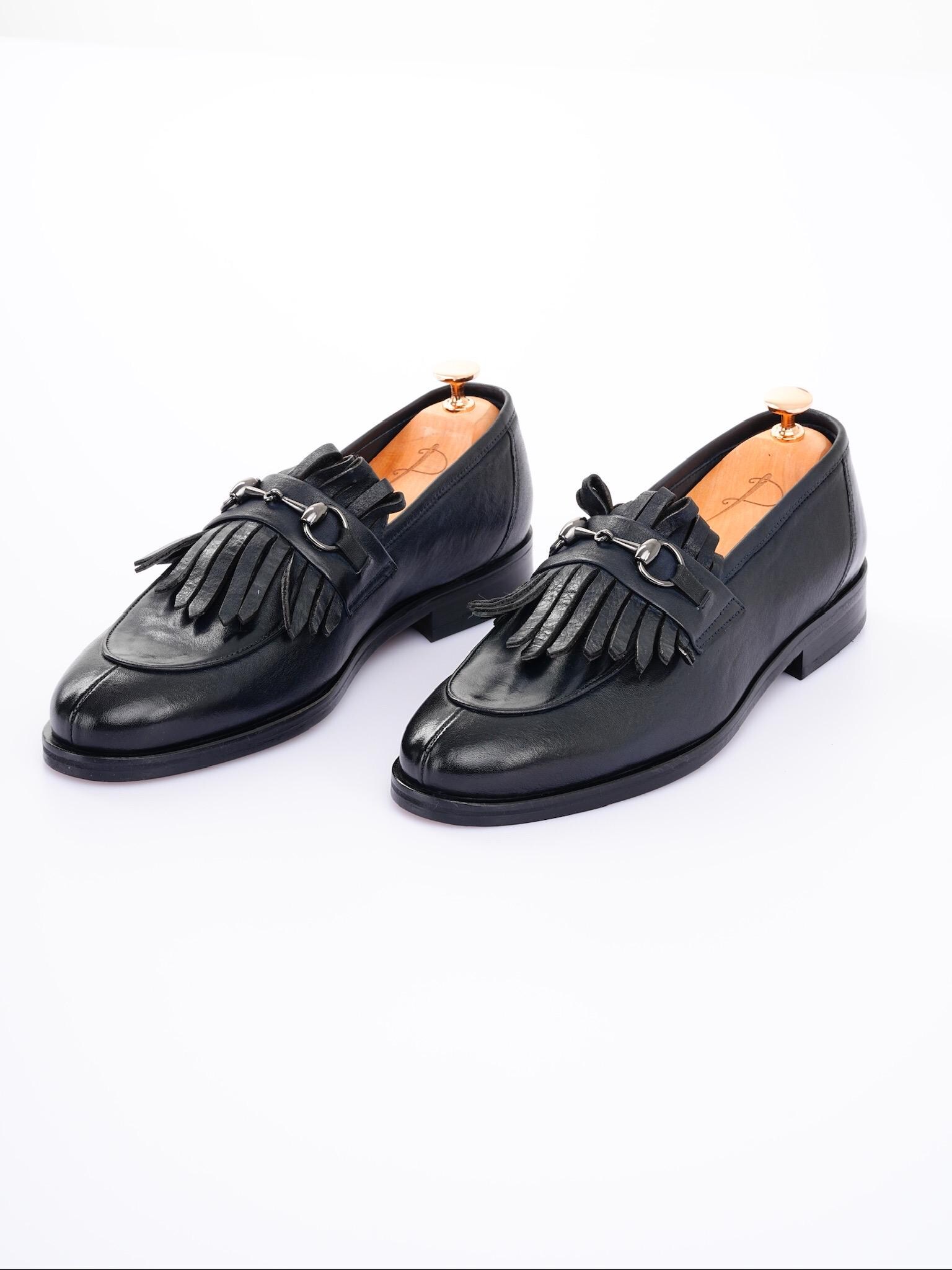 Mezlan Mens Loafers Size 11.5 M Black Leather Tassel Kiltie Dress Shoes Romano Mezlan Sevilla Men main image 2