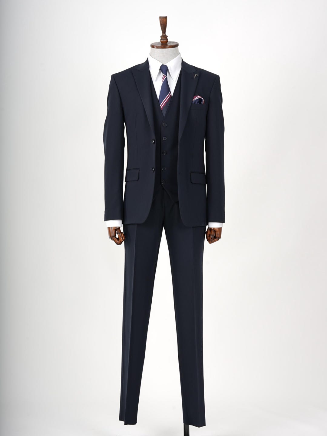 Mens Suit Dark Navy Blue Mens Three Piece Slim Fit PAREZ SUITS - Etsy