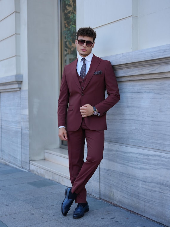 maroon dress shirt with suit How would dark red shirt go with black suit? : r/mensfashion