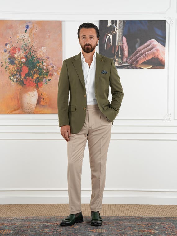 slim fit dress slacks Unique21 Blazer Dress, Luxe Stain Breasted Light Green Blazer Dress 18