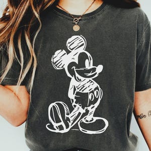 Comfort Colors® Mickey Mouse Pose Shirt, Retro Disney Tee, Disneyland Vacation Shirt, Classic Mickey Graphic Shirt, Disney Trip Tee