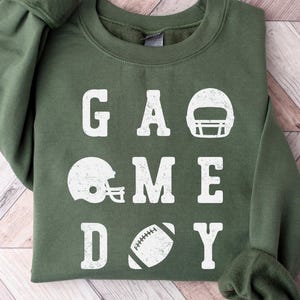 Spieltag Fußball-Shirt, Spieltag Shirt, Frauen-Fußball-T-Shirt, Fußball-Grafik-T-Shirt für den Spieltag, Herbst-Damen-Shirt