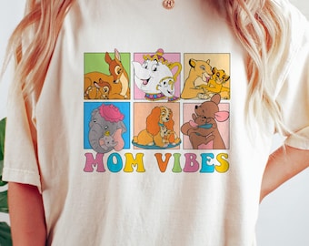 Retro Disney Character Mom Vibes Shirt, Duchess, Perdita, Mrs. Potts, Helen Parr, Mrs. Jumbo Tee, Disney Mom Shirt, Disneyland Mom Shirt
