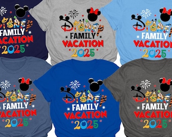 Disney Family Vacation Shirt, Matching Disney Trip 2025 T-Shirt, Mickey and Friends Shirt, Disney Group Shirt, Disney Family Trip Shirts