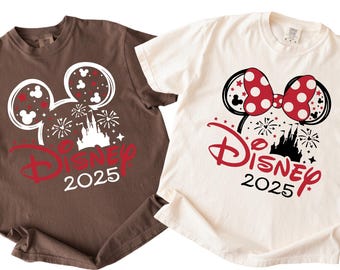 Camiseta personalizada de viaje familiar a Disney de Comfort Colors®, camiseta personalizada a juego de Mickey y Minnie, camiseta de vacaciones en Disneyworld, camiseta de Disney