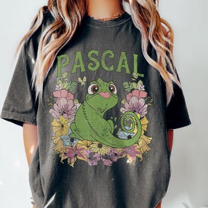 Comfort Colors® Retro Pascal Tangled Shirt, Disney Rapunzel Tee, Magic Kingdom Trip Shirt, Floral Princess Gift, Disneyland Shirt
