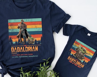 ダダロリアン＆バビロリアンのシャツ、父の日Tシャツセット、父と息子のお揃いシャツ、ダダロリアンのシャツ、これが道のシャツ