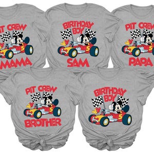 Disney Birthday Racing Shirt, Disney Pit Crew T-Shirt, Race Car Mickey Shirt, Family Birthday t shirt, Kids Party 2025 Shirt