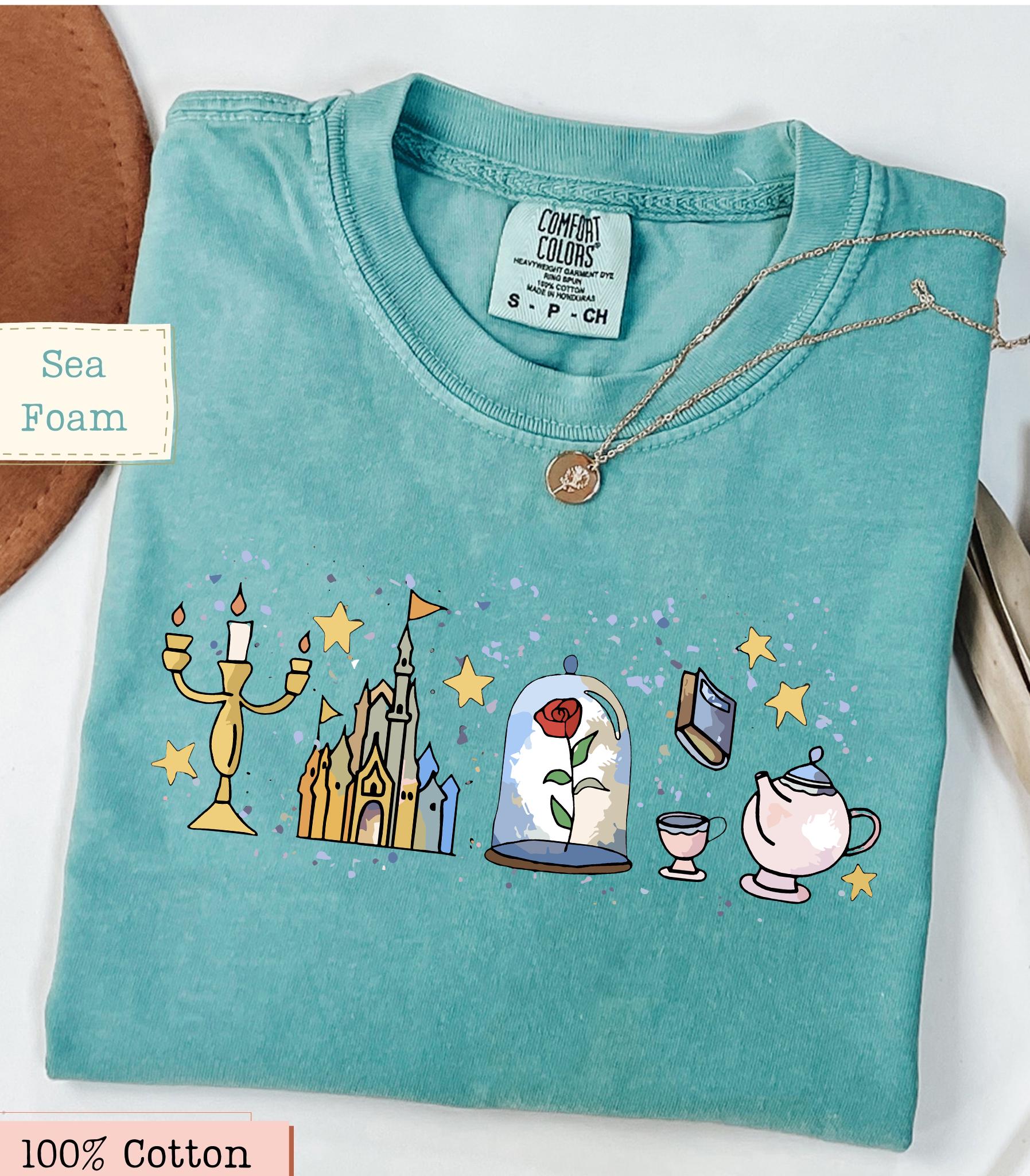 Comfort Colors® Beauty and the Beast Shirt, Belle Disney World Tee, Princess Rose Shirt, Fall Disney Family Trip T-shirt, Castle Tee