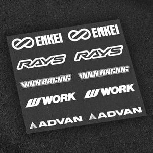 Stickers Pack - Enkei | Rays | Volk Racing | Work | Advan