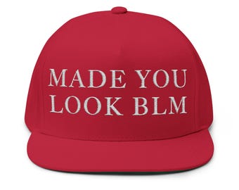 Grab everyone\'s attention for the realest cause! Trump spoof BLM red hat Amazon.com: Function - Made You Look Black Lives Matter Red  main image 4