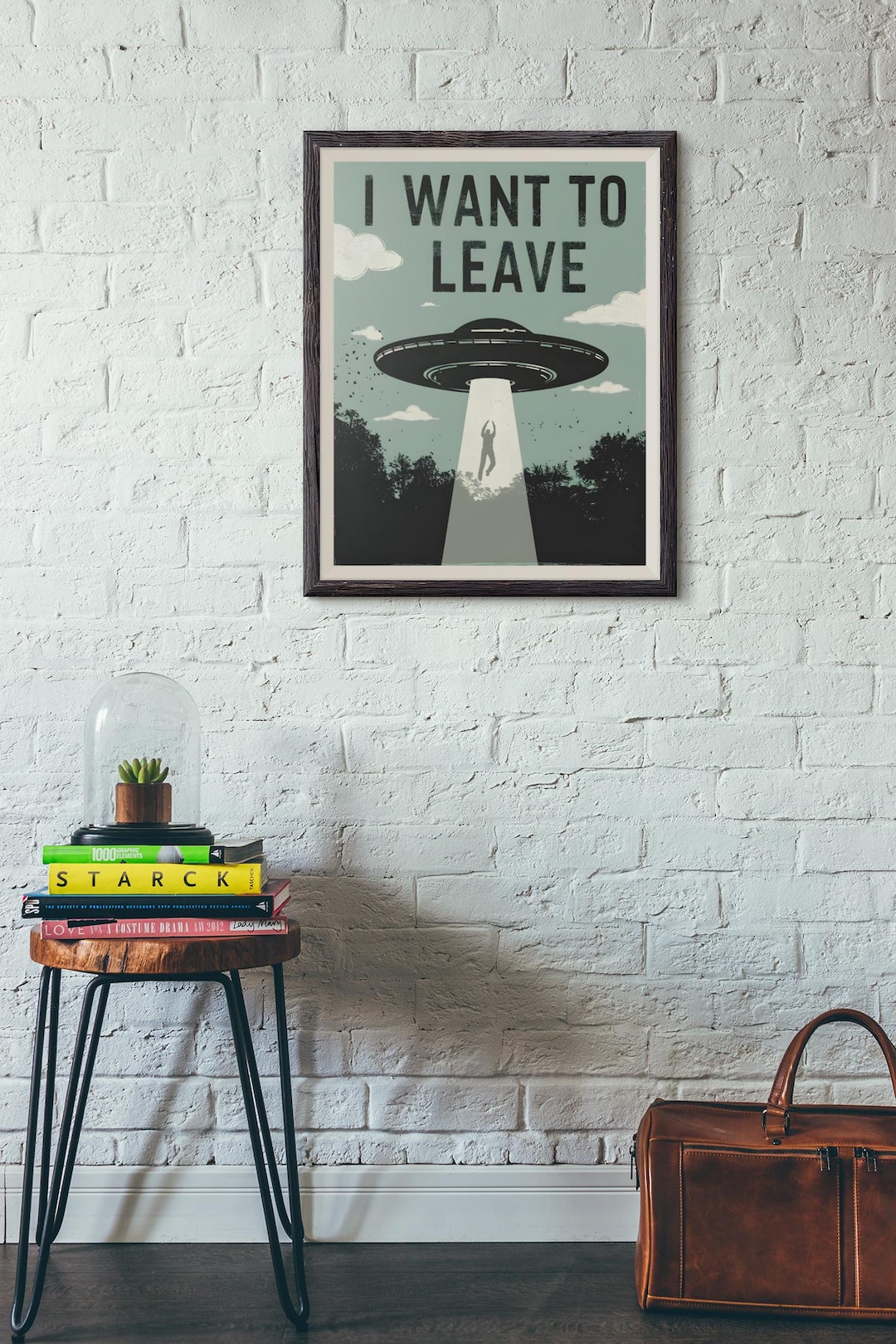 Vintage X-files UFO Abduction Poster - 