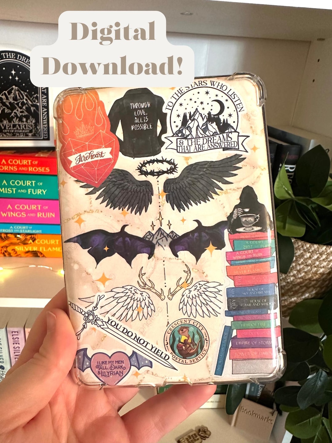 ACOTAR Inspired Kindle Insert | Fantasy Kindle Insert | Instant Digital ...