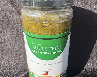 Trini Green Seasoning | Authentic Trinidadian Style Marinade | Caribbean Seasoning Blend for Meats, Vegetables, Seafood and more! 8 oz Mild
